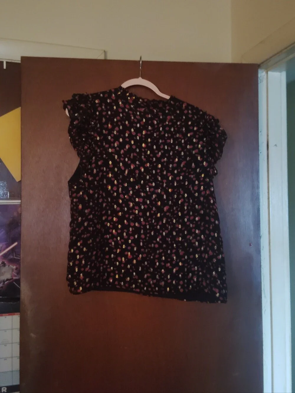J.CREW Ruffleneck Flutter Sleeve Top - Women's Size XL